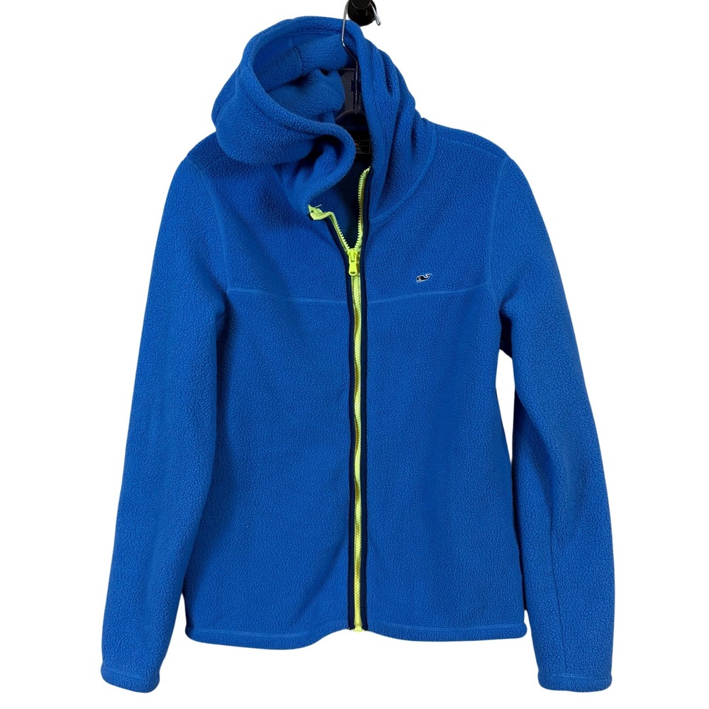 Vineyard Vines Boys Blue Fleece‎ Full Zip Hoodie •16• Preppy Coastal Gorpcore
